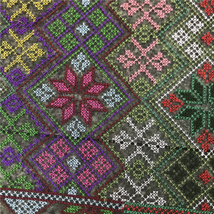 Ethnic Polyester Embroidered Fabric for Women's Wear Wholesale Supplie 5